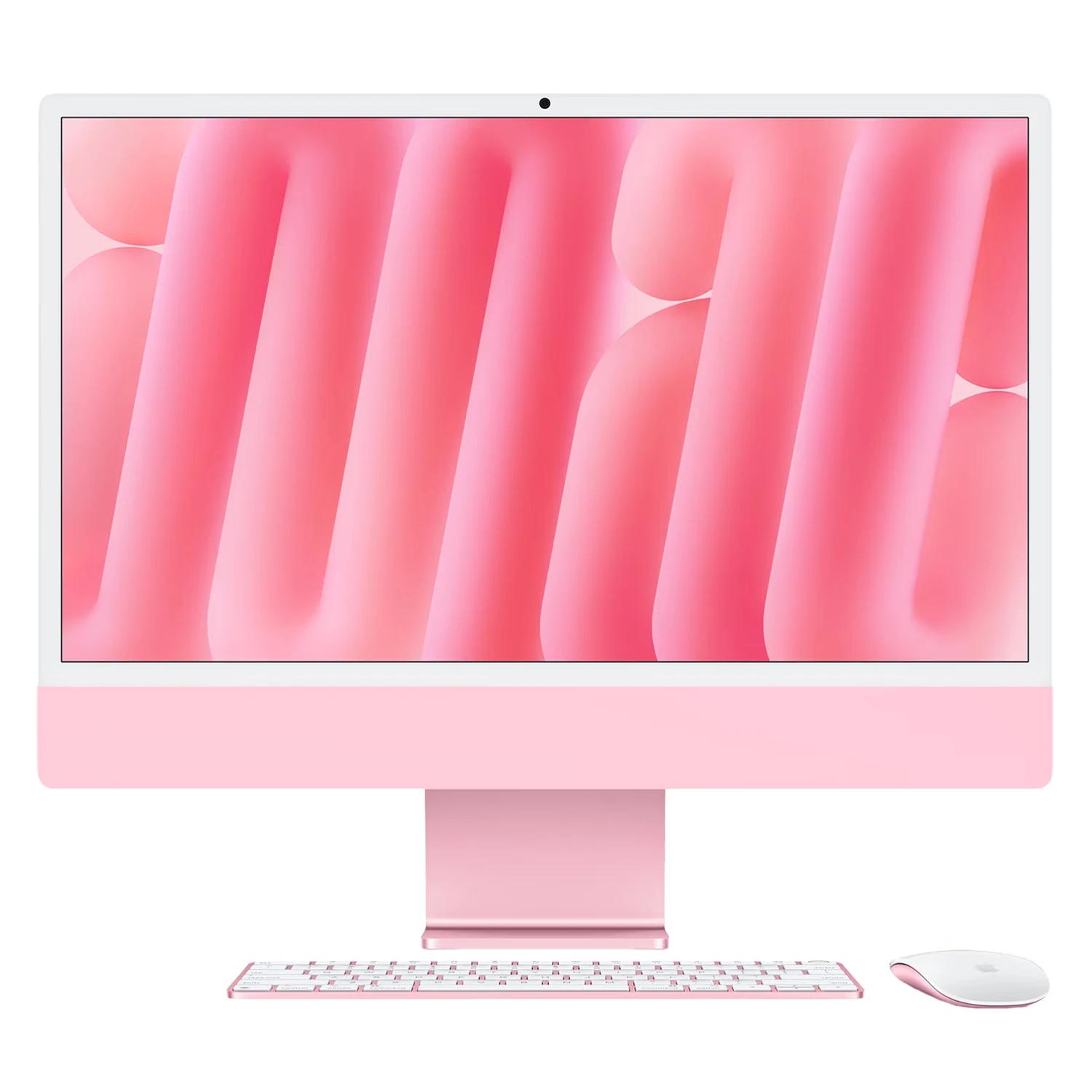 iMac Apple MWV53LL/A 2024 M4 16GB 512GB SSD Tela 24" 4.5K - Rosa