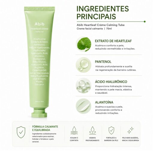 Alternative view of Creme Facial Calmante Abib Heartleaf Tube 75ml