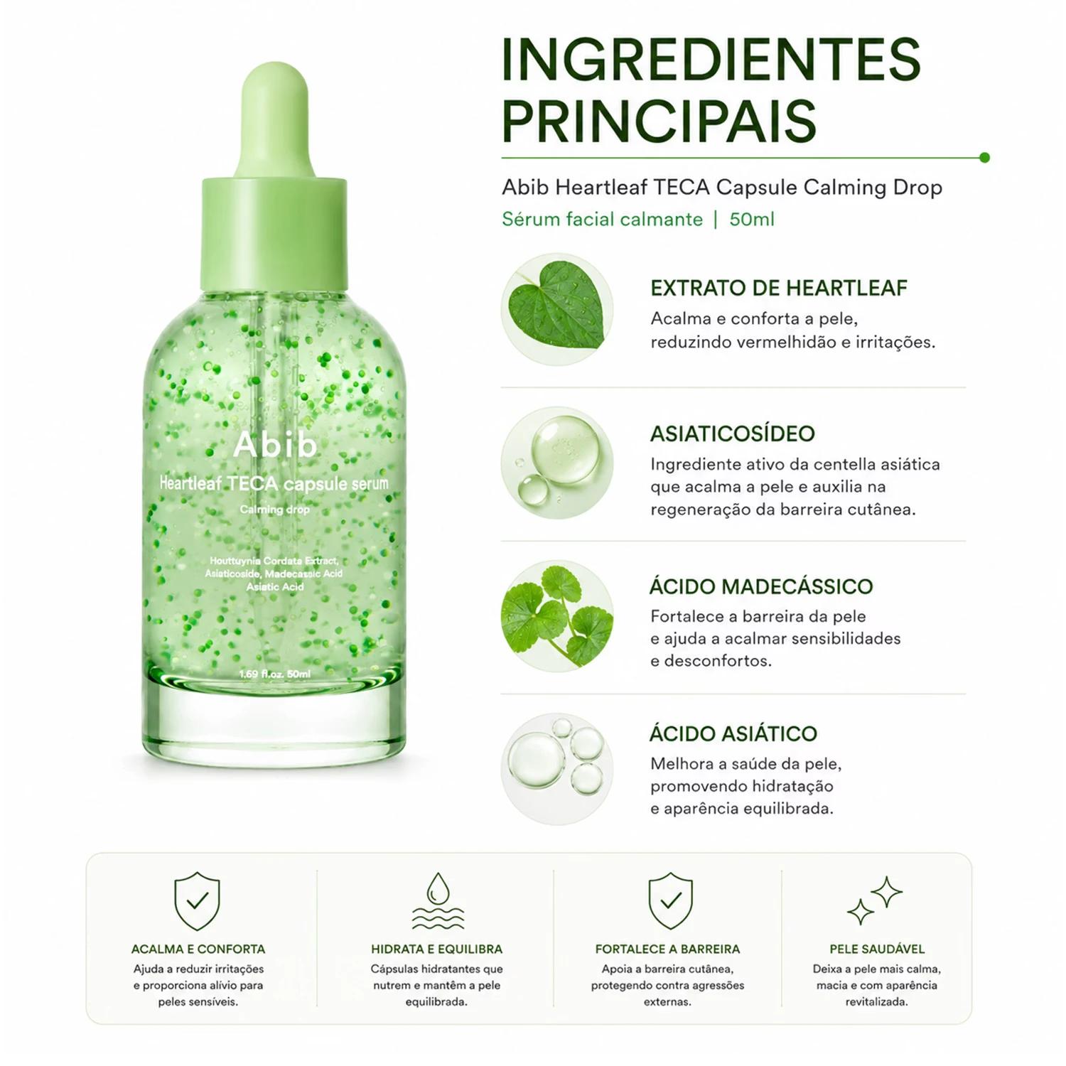 Sérum Abib Heartleaf Teca Capsule Calming Drop 50ml - Imagen 2