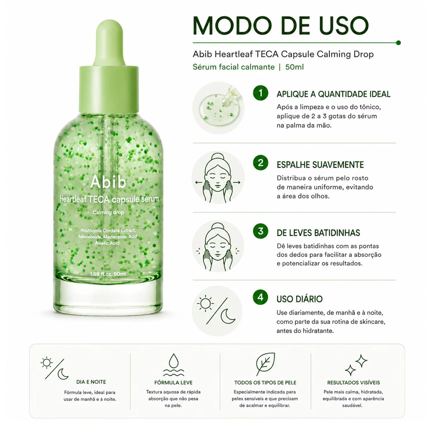Sérum Abib Heartleaf Teca Capsule Calming Drop 50ml - Imagen 4