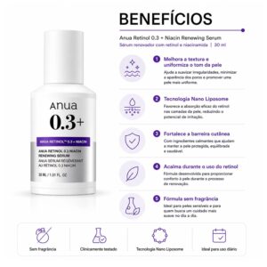 Sérum Facial Anua Retinol 0.3%+ Niacin Renewing 30ml - Imagen 3