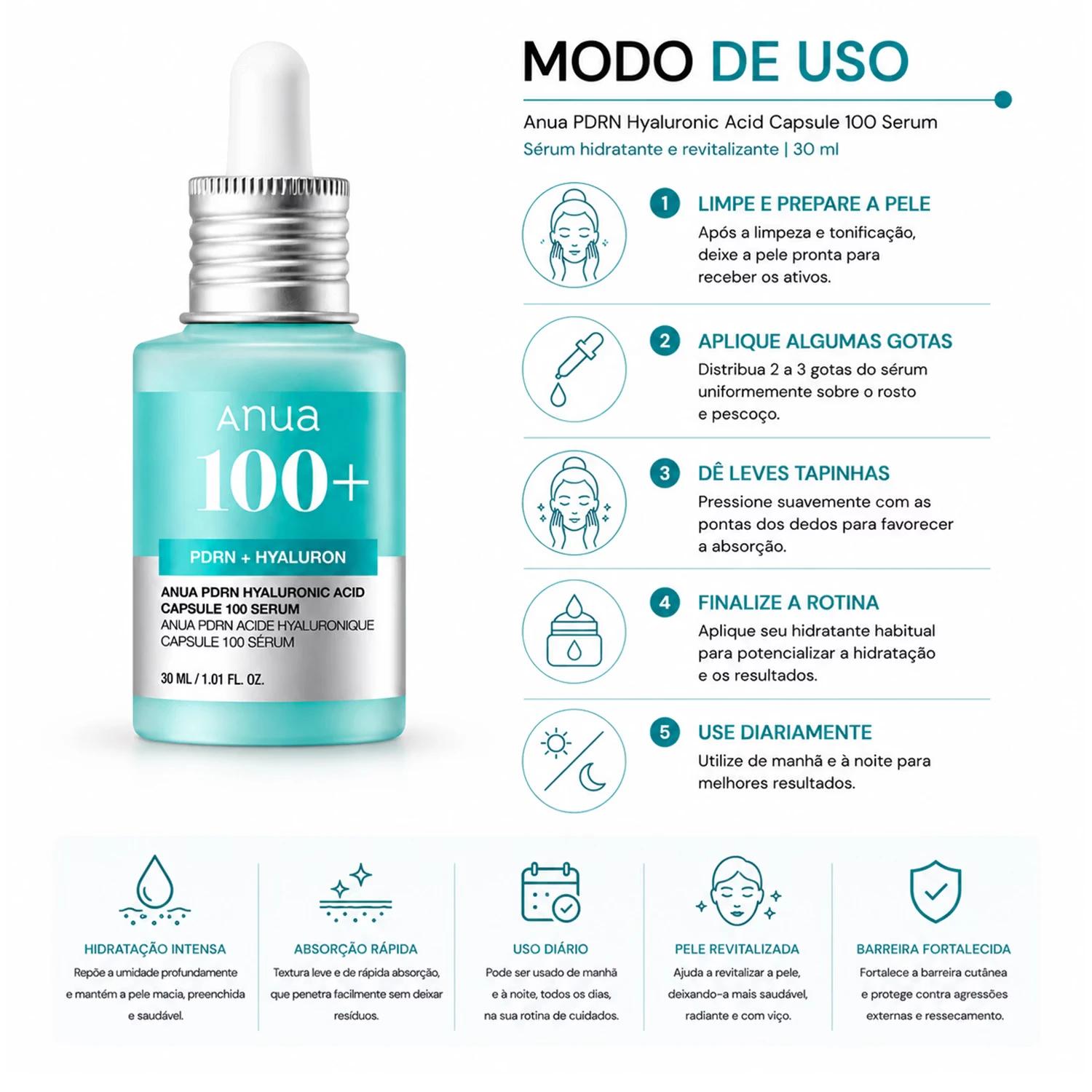 Sérum Facial Anua PDRN Hyaluronic Acid Capsule 100+ 30ml - Imagen 3