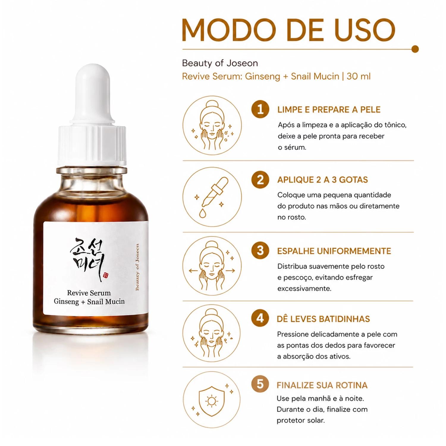 Sérum Facial Beauty of Joseon Revive Ginseng + Snail Mucin 30ml - Imagen 4