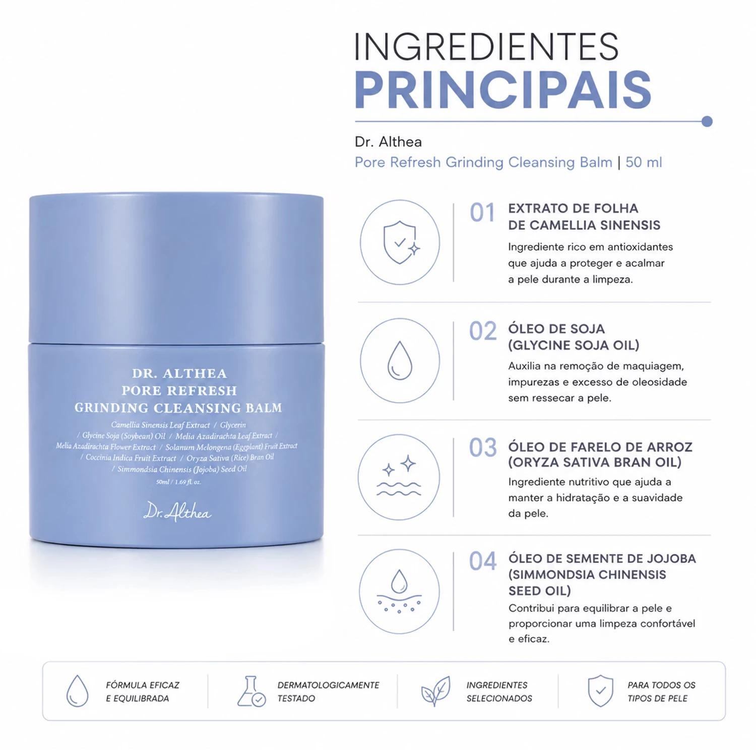 Bálsamo de Limpeza Facial Dr. Althea Pore Refresh Grinding Cleansing Balm 50ml - Imagen 2