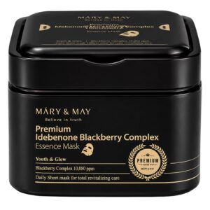 COS MASCARA FACIAL MARY&MAY PREMIUM IDEBENON BLACKBERRY ESSENCE 20PCS