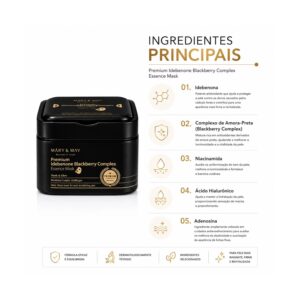 COS MASCARA FACIAL MARY&MAY PREMIUM IDEBENON BLACKBERRY ESSENCE 20PCS - Imagen 2