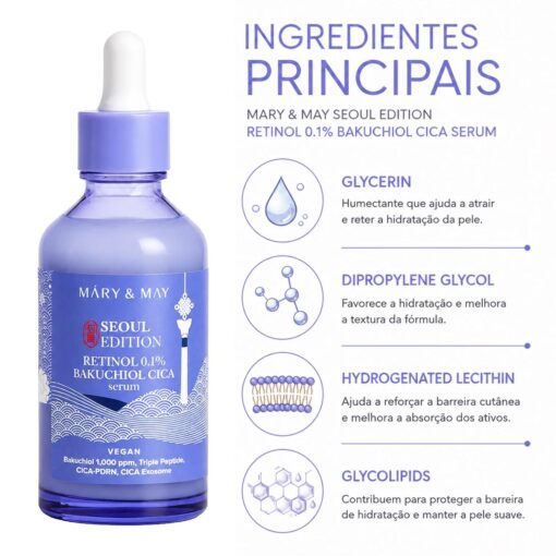 Alternative view of Sérum Facial Mary & May Retinol 0.1% Bakuchiol Cica 80ml