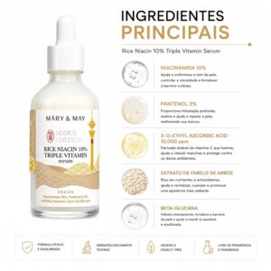 Sérum Facial Mary & May Seoul Edition Rice Niacin 10% Triple Vitamin 80ml - Imagen 2
