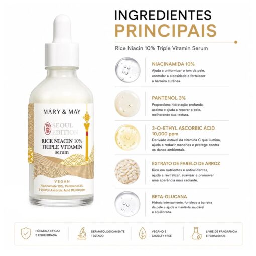 Alternative view of Sérum Mary & May Seoul Edition Rice Niacin 10% Triple Vitamin 80ml