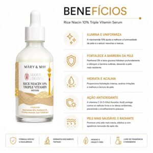 Sérum Facial Mary & May Seoul Edition Rice Niacin 10% Triple Vitamin 80ml - Imagen 3