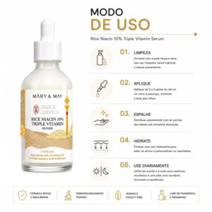 Sérum Facial Mary & May Seoul Edition Rice Niacin 10% Triple Vitamin 80ml - Imagen 4