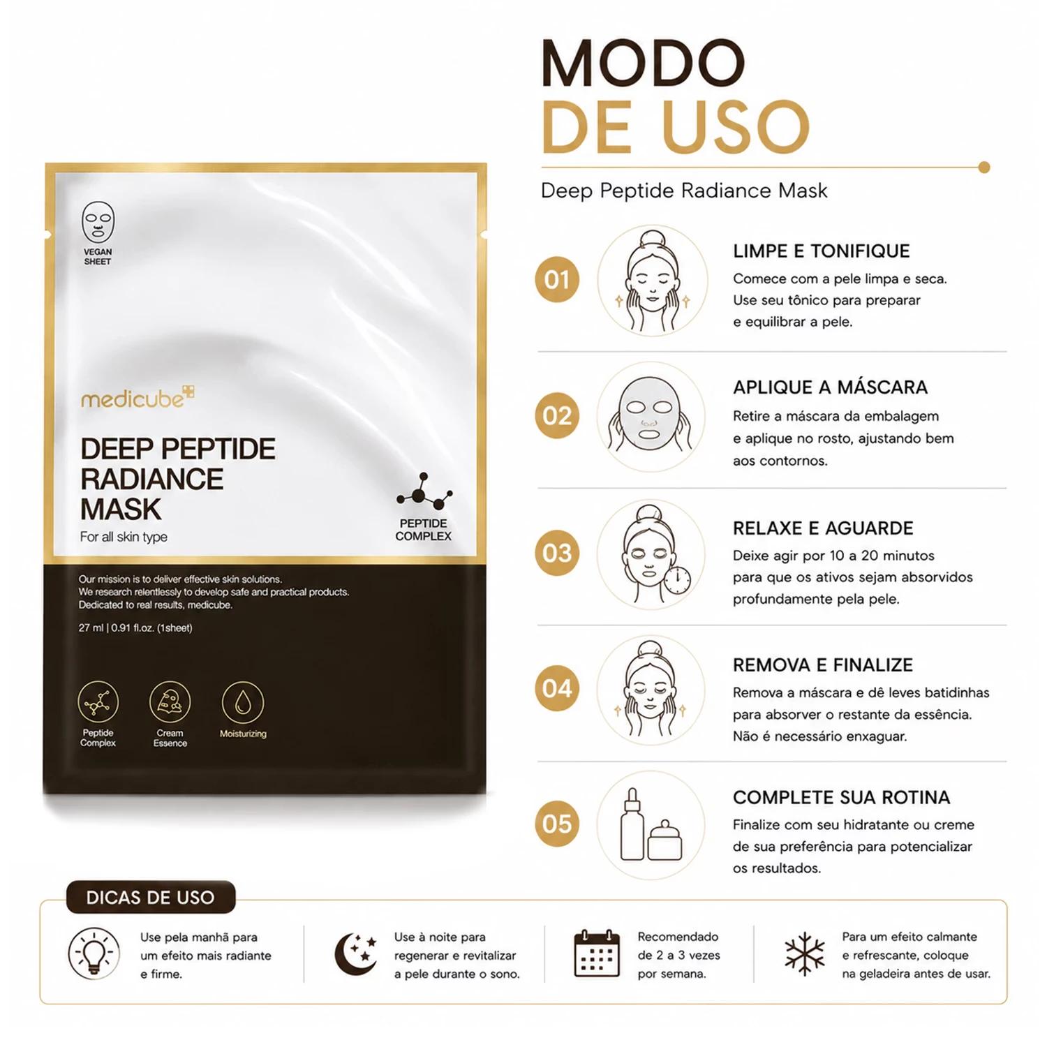 Máscara Facial Medicube Deep Peptide Radiance Mask 27ml - Imagen 4