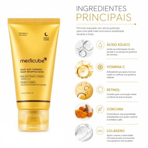 Alternative view of Máscara Facial Noturna Medicube Kojic Acid Turmeric Night Wrapping 75ml