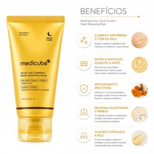 Máscara Facial Noturna Medicube Kojic Acid Turmeric Night Wrapping 75ml - Imagen 3