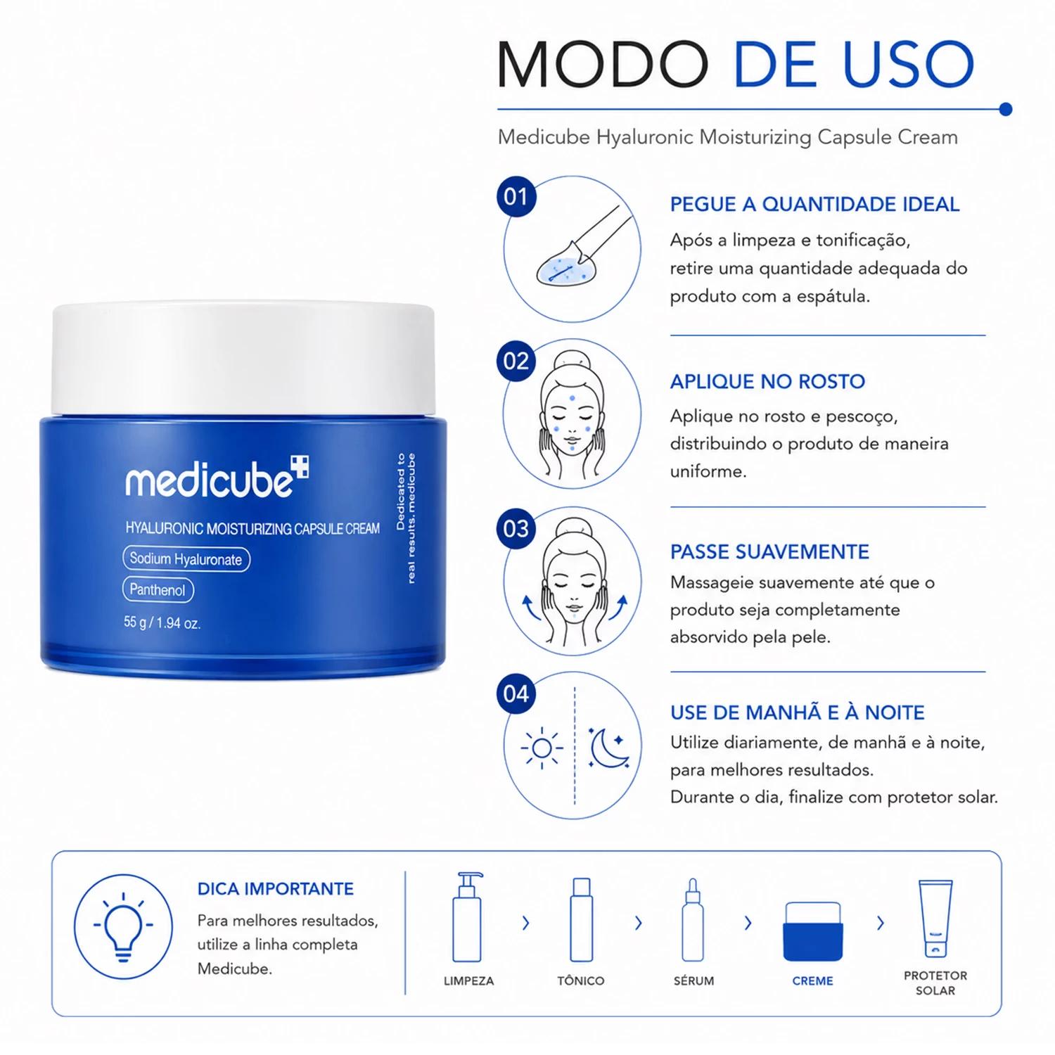 Creme Cápsula Facial Medicube Hyaluronic Moisturizing Capsule Cream 55g - Imagen 4