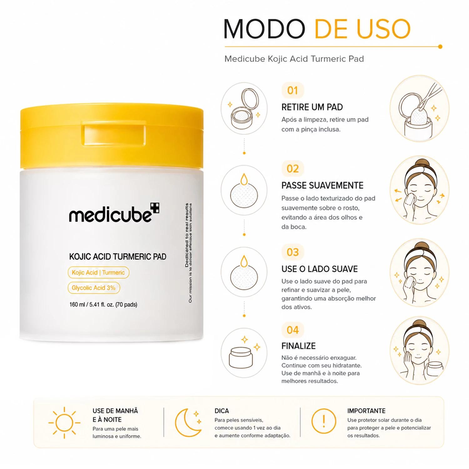 Máscara Para Contorno Dos Ojos Medicube Kojic Acid Turmeric - 70 Unidades - Imagen 4