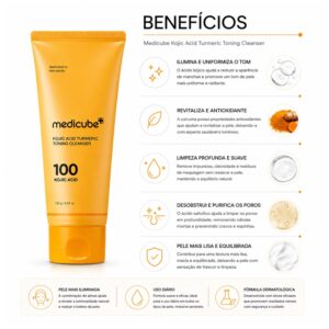 Gel De Limpieza Facial Medicube Kojic Acid Turmeric Toning Cleanser 120g - Imagen 3