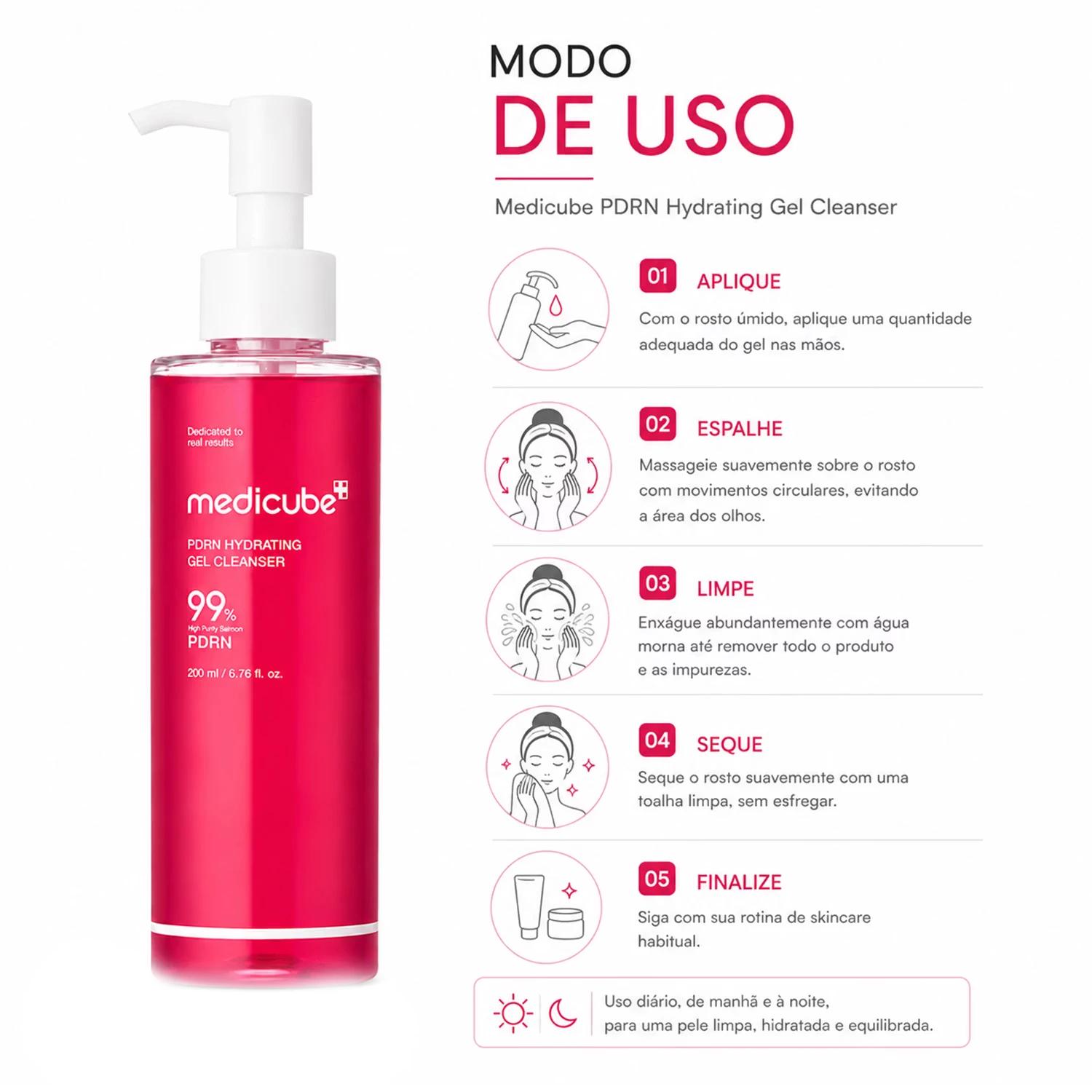 Gel De Limpieza Facial Medicube PDRN Hydrating Gel Cleanser 200ml - Imagen 4