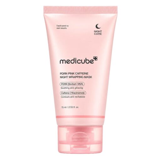 Máscara Facial Noturna Medicube Pdrn Rosa Caffeine Night Wrapping 75ml