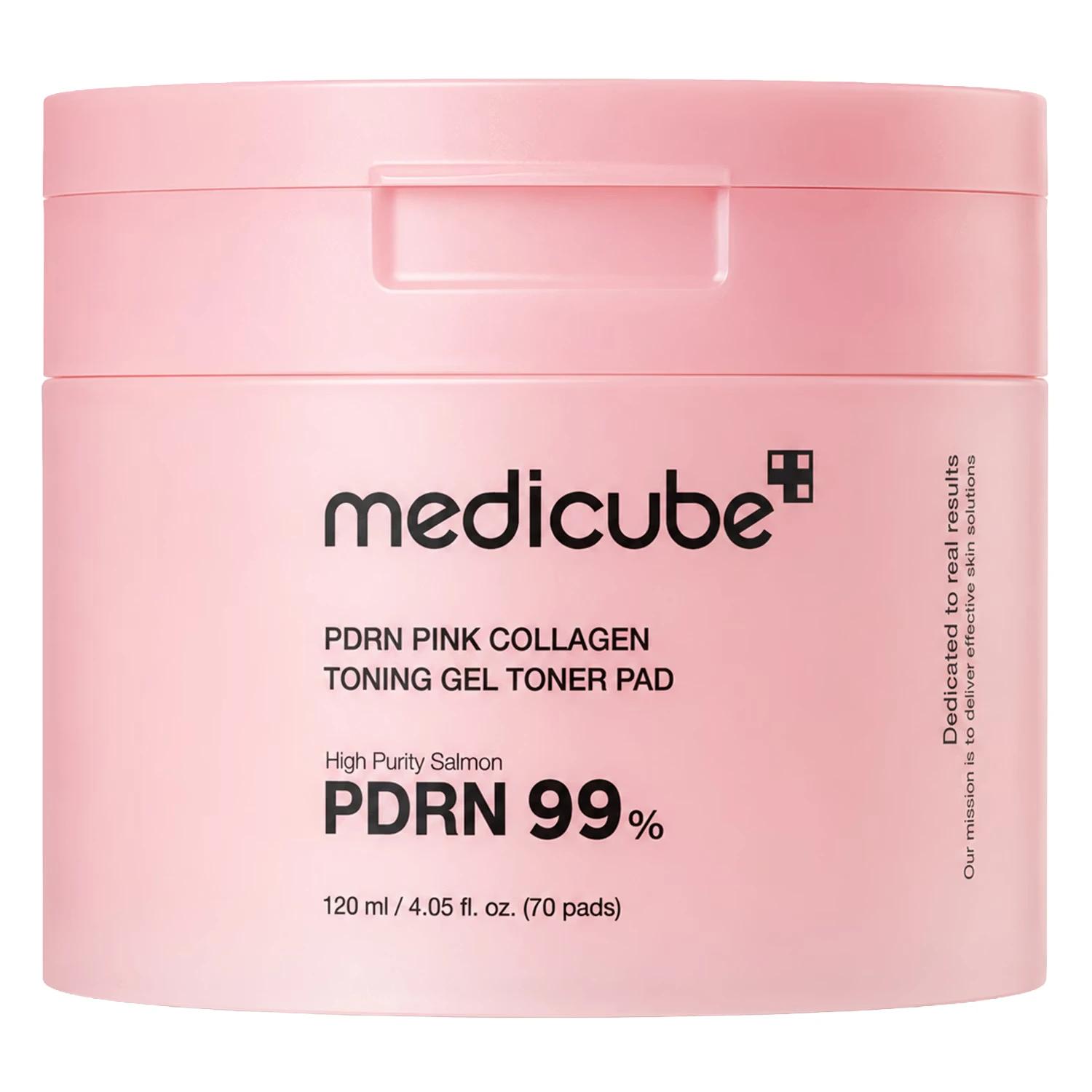Máscara Para Contorno Dos Ojos Medicube PDRN Rosa Collagen Toning Gel Toner - 70 Unidades