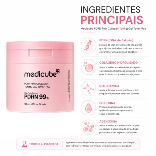 Alternative view of Máscara Para Contorno Dos Ojos Medicube PDRN Rosa Collagen Toning Gel Toner - 70 Unidades