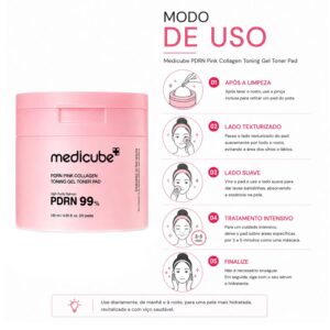 Máscara Para Contorno Dos Ojos Medicube PDRN Rosa Collagen Toning Gel Toner - 70 Unidades - Imagen 4