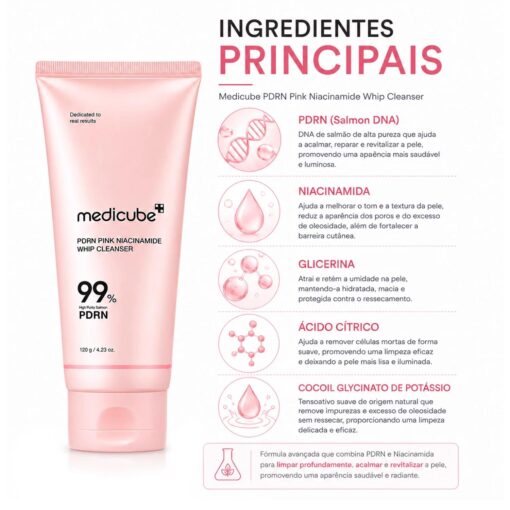 Alternative view of Espuma de Limpeza Medicube PDRN Pink Niacinamide Whip Cleanser 120g
