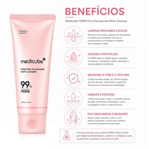 Espuma de Limpeza Medicube PDRN Pink Niacinamide Whip Cleanser 120g - Imagen 3