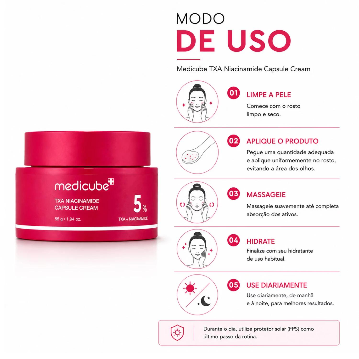 Creme Facial Medicube TXA Niacinamide Capsule 55g - Imagen 4