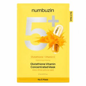 Máscara Facial Numbuzin No. 5+ Glutathione Vitamin Concentrated Mask 27ml