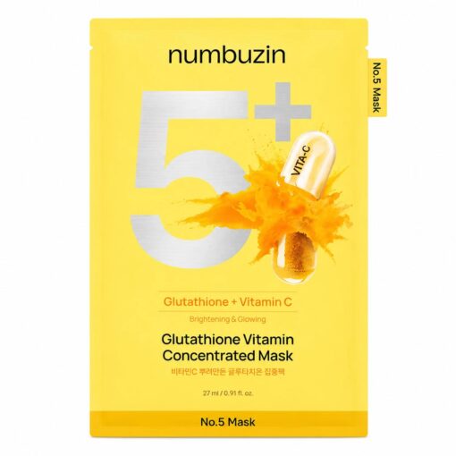 Máscara Facial Numbuzin No. 5+ Glutathione Vitamin Concentrated Mask 27ml
