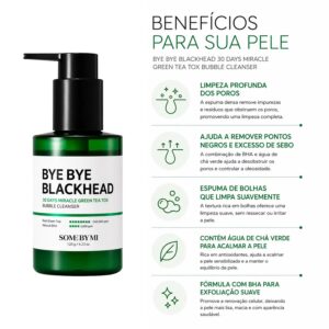 Gel De Limpieza Facial Some By Mi Bye Bye Blackhead 30 Days Miracle Green Tea Tox 120g - Imagen 3