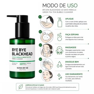 Gel De Limpieza Facial Some By Mi Bye Bye Blackhead 30 Days Miracle Green Tea Tox 120g - Imagen 4