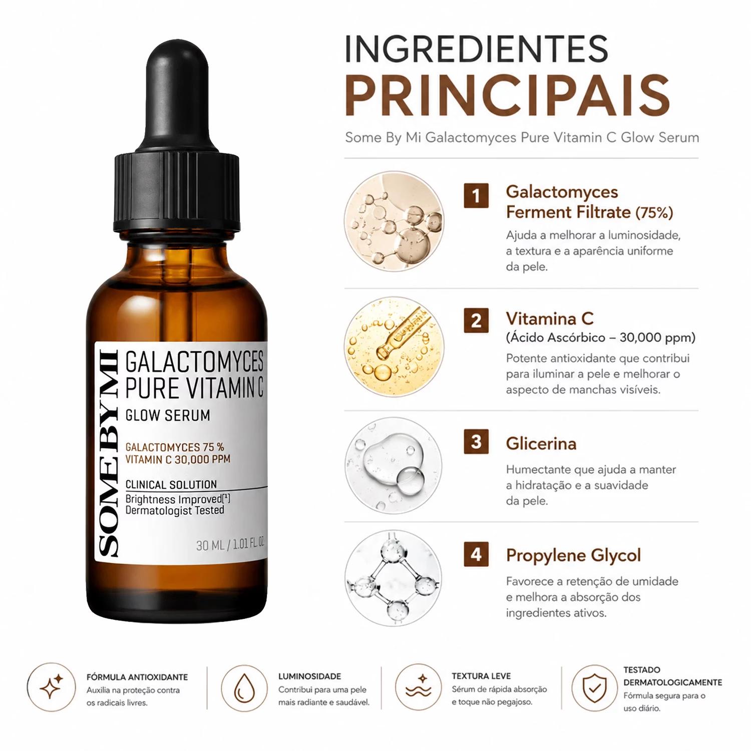 Sérum Some By Mi Galactomyces Pure Vitamin C Glow 30ml - Imagen 2