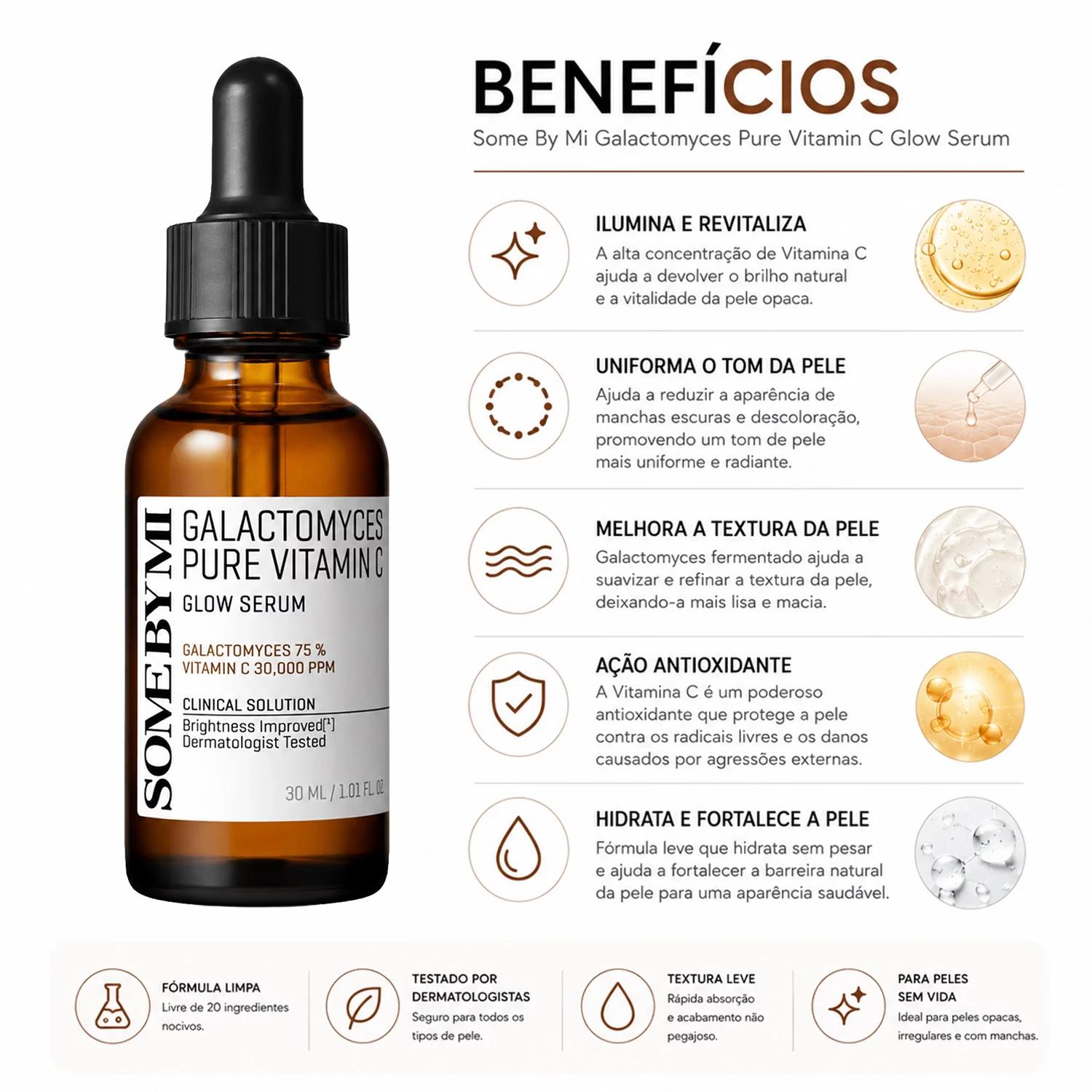Sérum Some By Mi Galactomyces Pure Vitamin C Glow 30ml - Imagen 3