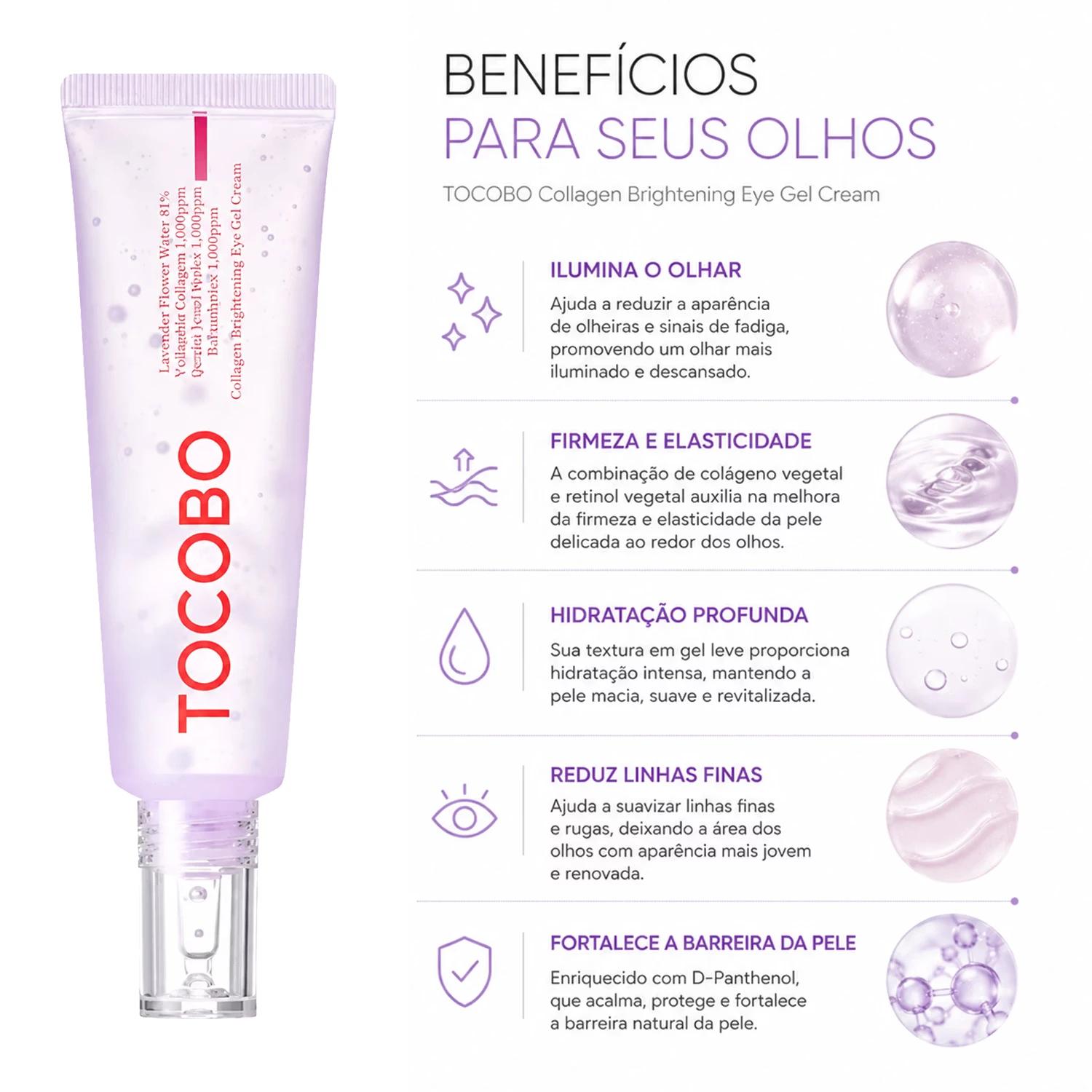Creme En Gel Para Ojos Tocobo Collagen Brightening 30ml - Imagen 3