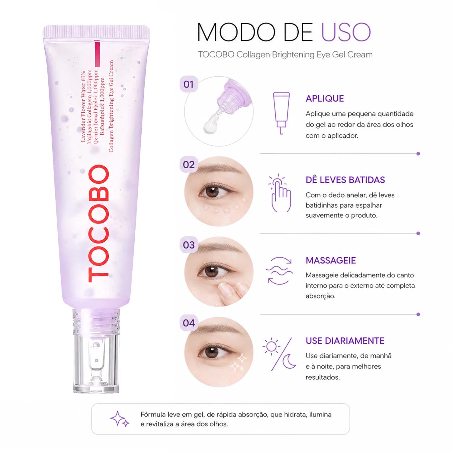 Creme En Gel Para Ojos Tocobo Collagen Brightening 30ml - Imagen 4