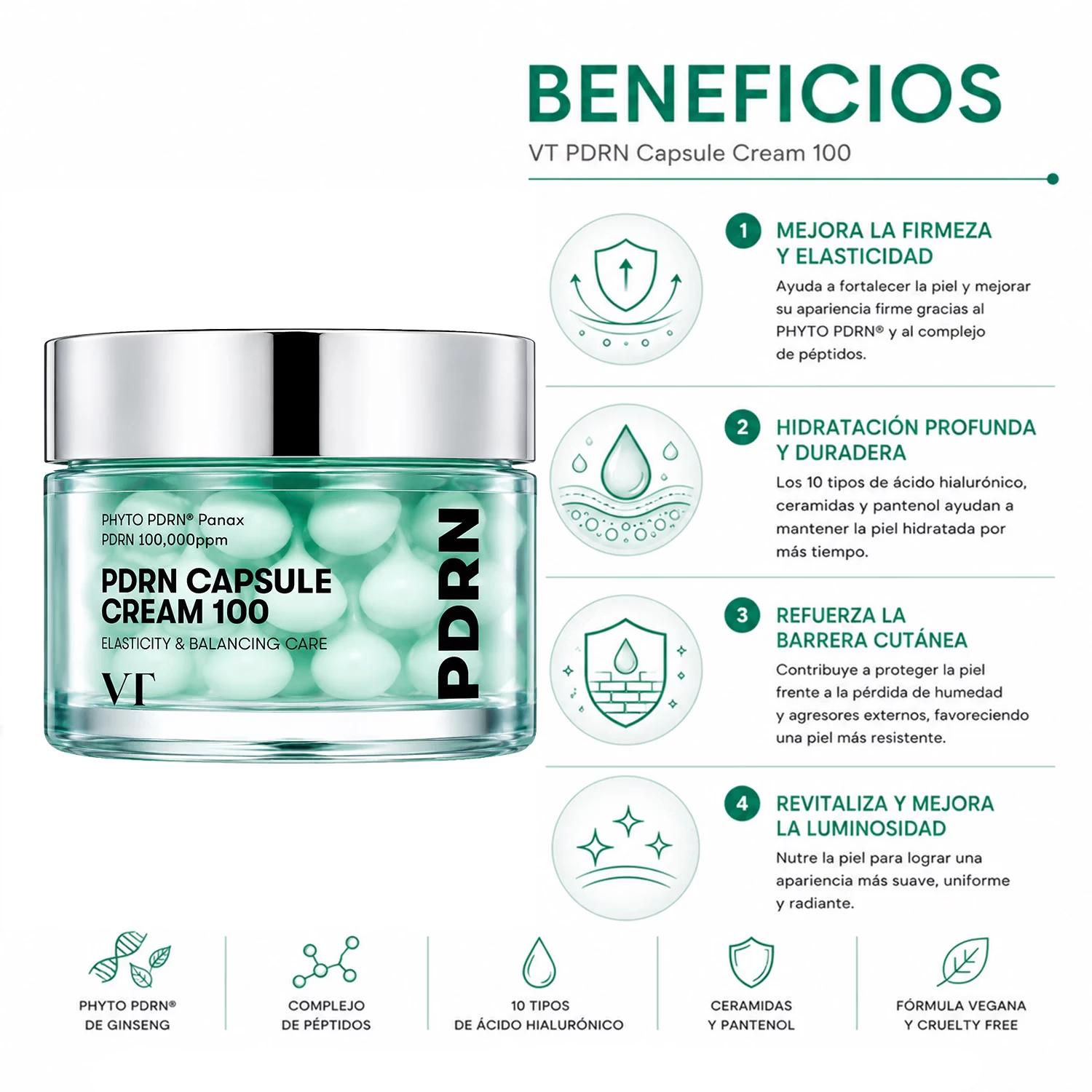 Creme Facial VT Cosmetics PDRN Capsule Cream 100 50ml - Imagen 3