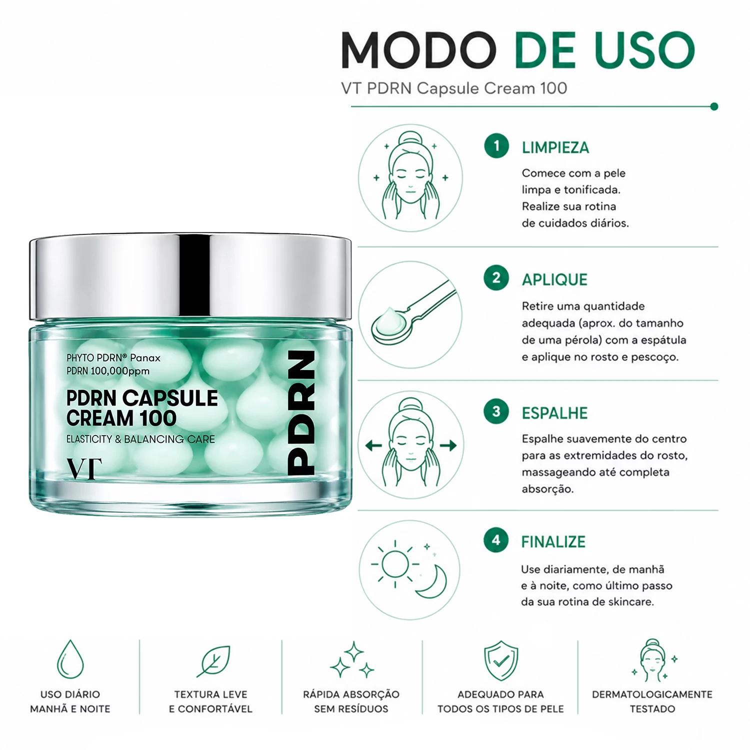 Creme Facial VT Cosmetics PDRN Capsule Cream 100 50ml - Imagen 4