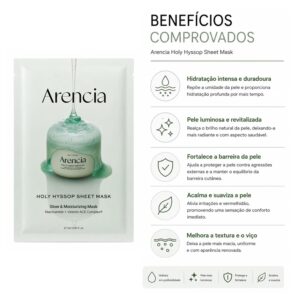 Máscara Facial Arencia Holy Hyssop Sheet 27ml - Imagen 4