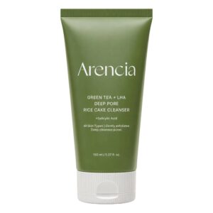 Gel De Limpieza Facial Arencia Green Tea + LHA Deep Pore Rice Cake Cleanser 150g