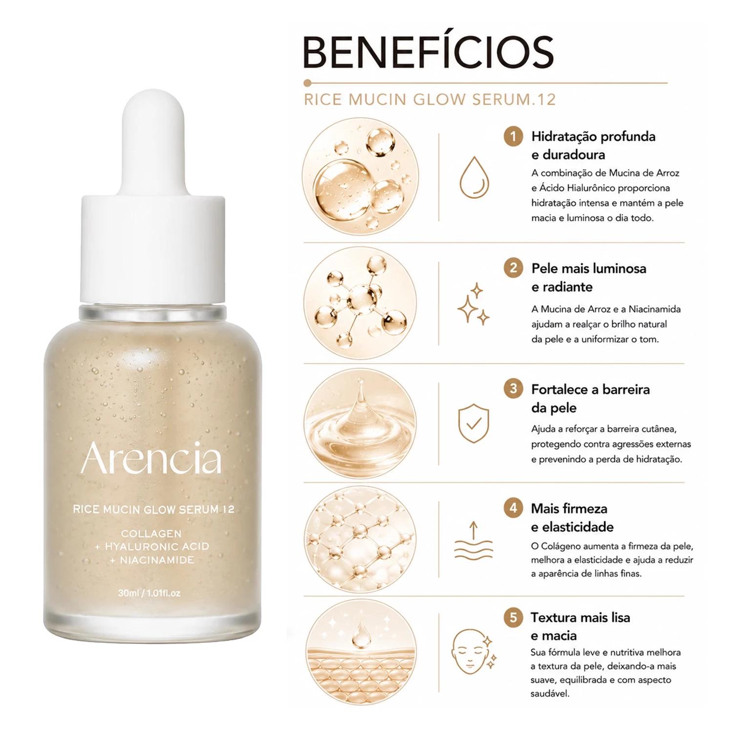 Sérum Arencia Rice Mucin Glow 30ml - Imagen 3