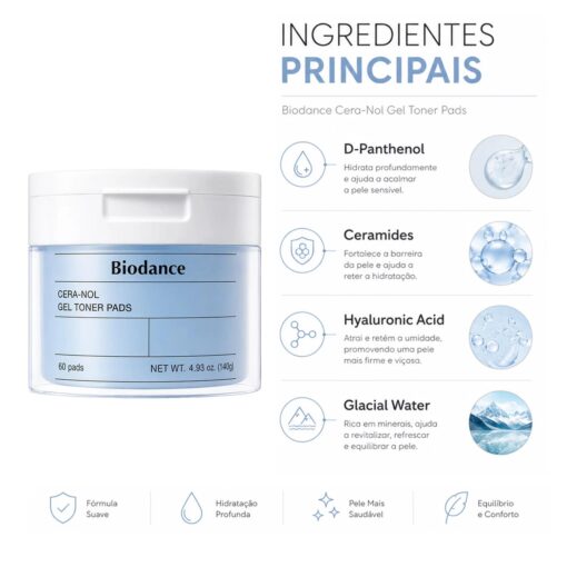 Alternative view of Máscara Para Contorno Dos Ojos Biodance Cera-nol Gel Toner - 60 Unidades