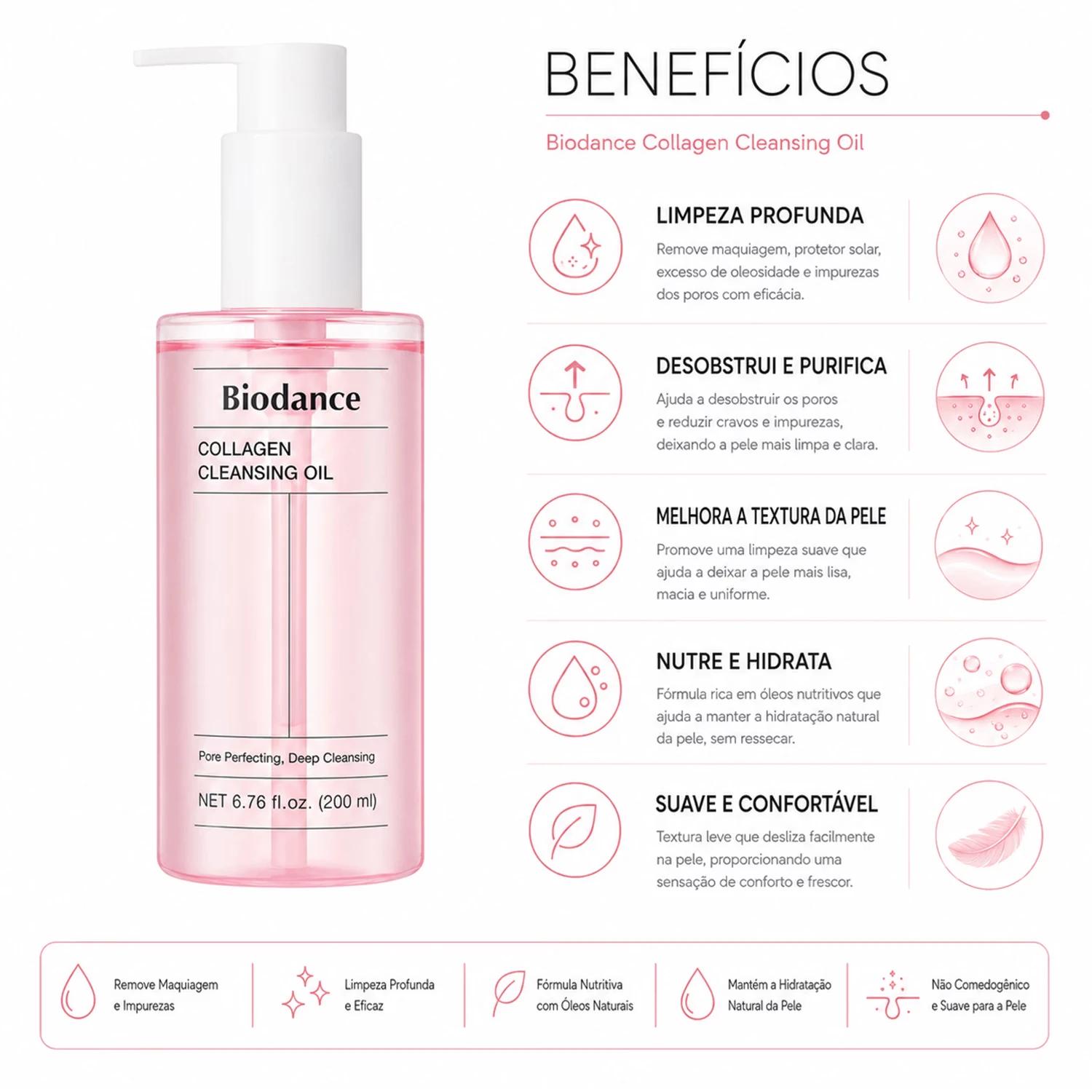 Óleo De Limpieza Facial Biodance Collagen Cleansing Oil 200ml - Imagen 3