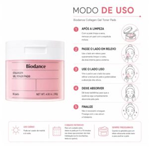 Pads Faciais Biodance Collagen Gel Toner 60 Unidades - Imagen 4