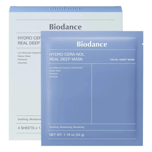 Máscara Facial Biodance Hydro Cera-nol Real Deep - 4 Unidades