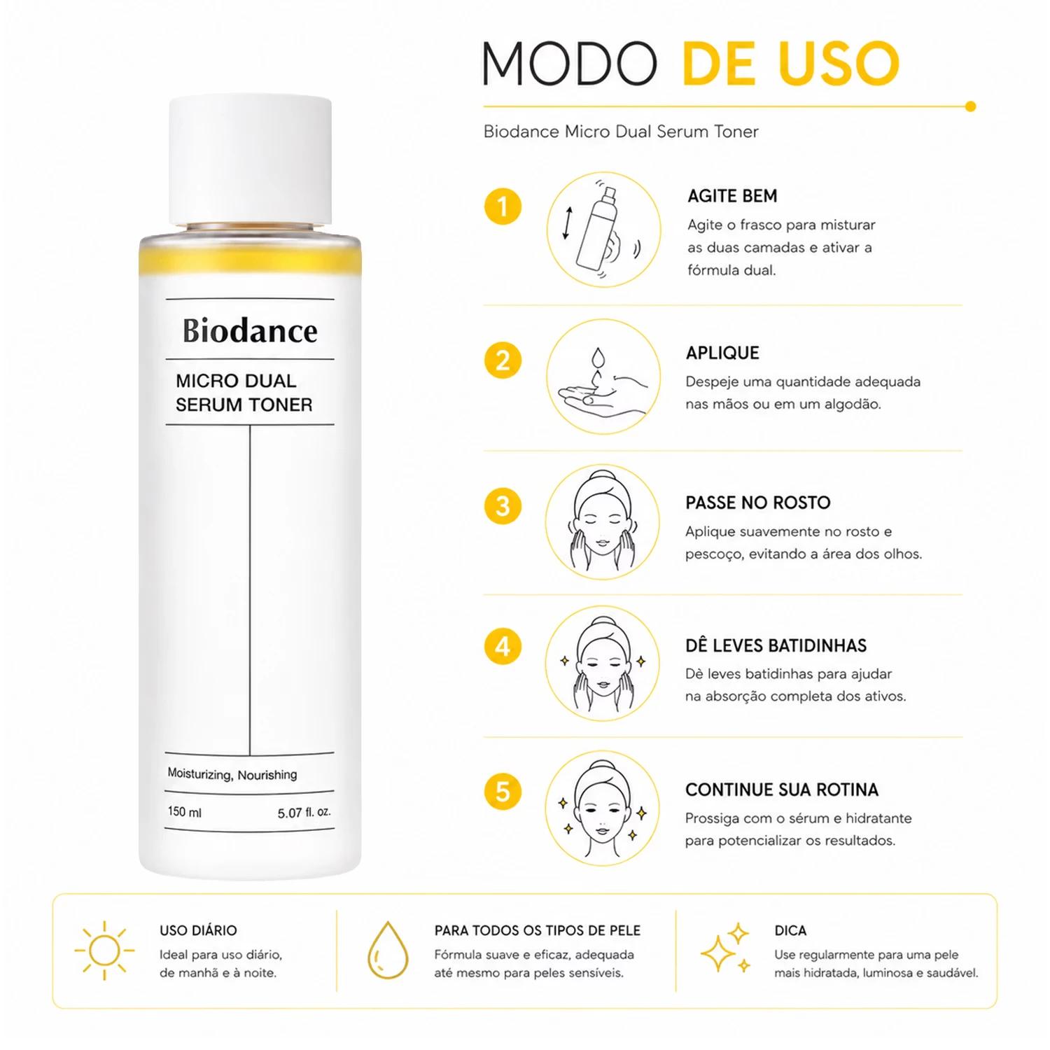 Sérum Facial Toner Biodance Micro Dual 150ml - Imagen 4