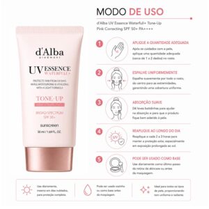 Protector Solar D’alba Waterfull Tone-up Sun Cream 50ml - Imagen 4