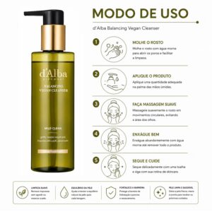 Gel de Limpeza Facial d'Alba Mild Skin Balancing Vegan Cleanser 200ml - Imagen 4