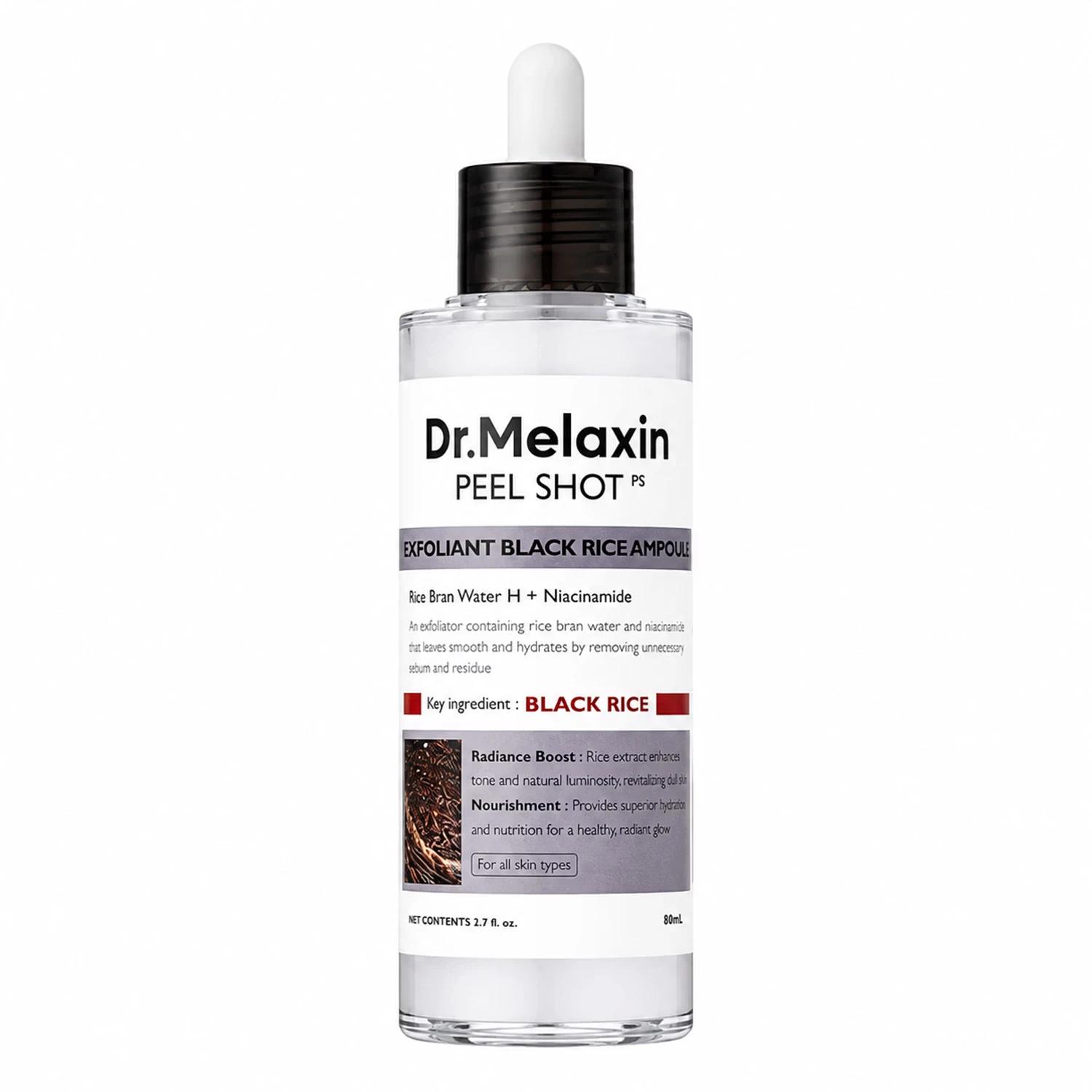 Esfoliante Facial Dr. Melaxin Peel Shot Exfoliating Black Rice Ampoule 80ml